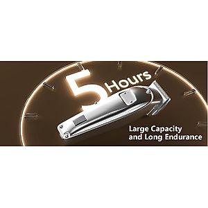 OneIsAll K52NTS Cordless 2-Speed Pet Hair Grooming Clipper for Thick Heavy Coats, Silver