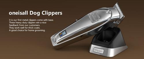 Show full view: OneIsAll K52NTS Cordless 2-Speed Pet Hair Grooming Clipper for Thick Heavy Coats, Silver slide 8 of 11