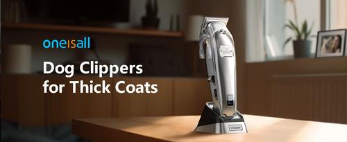 Show full view: OneIsAll K52NTS Cordless 2-Speed Pet Hair Grooming Clipper for Thick Heavy Coats, Silver slide 3 of 11