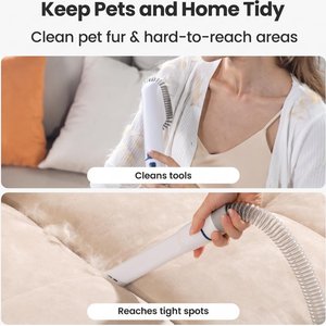 OneIsAll LM2C Pet Hair Vacuum & Grooming Kit for Dog & Cat, 1.5L