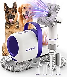 OneIsAll LM5 Low-Noise Dog Hair Vacuum & Grooming Kit, 1.5-L