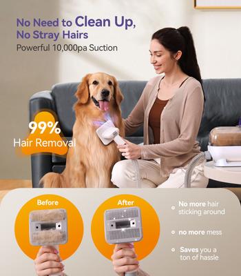 Show full view: OneIsAll LM5 Low-Noise Dog Hair Vacuum & Grooming Kit, 1.5-L slide 2 of 12