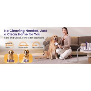 OneIsAll LM5 Low-Noise Dog Hair Vacuum & Grooming Kit, 1.5-L