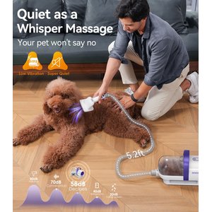 OneIsAll LM5 Low-Noise Dog Hair Vacuum & Grooming Kit, 1.5-L