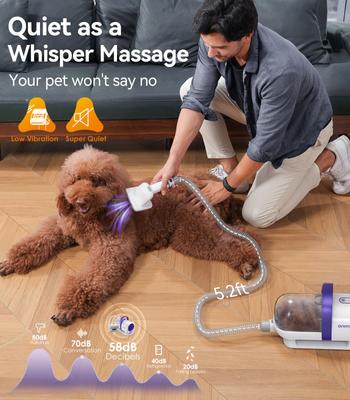 Show full view: OneIsAll LM5 Low-Noise Dog Hair Vacuum & Grooming Kit, 1.5-L slide 4 of 12