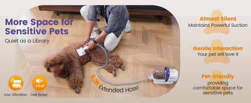 Show full view: OneIsAll LM5 Low-Noise Dog Hair Vacuum & Grooming Kit, 1.5-L slide 9 of 12