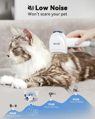 Show full view: OneIsAll Pet Grooming Vacuum, Adjustable Blow Dryer & Clipper Grooming Kit slide 3 of 13