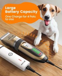 OneIsAll X2+N5 2-in-1 Cordless Stainless Steel Low-Noise Dog & Cat Grooming Clipper & Paw Trimmer Kit slide 2 of 6