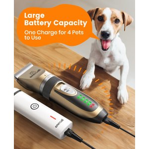 OneIsAll X2+N5 2-in-1 Cordless Stainless Steel Low-Noise Dog & Cat Grooming Clipper & Paw Trimmer Kit