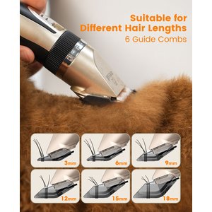 OneIsAll X2+N5 2-in-1 Cordless Stainless Steel Low-Noise Dog & Cat Grooming Clipper & Paw Trimmer Kit