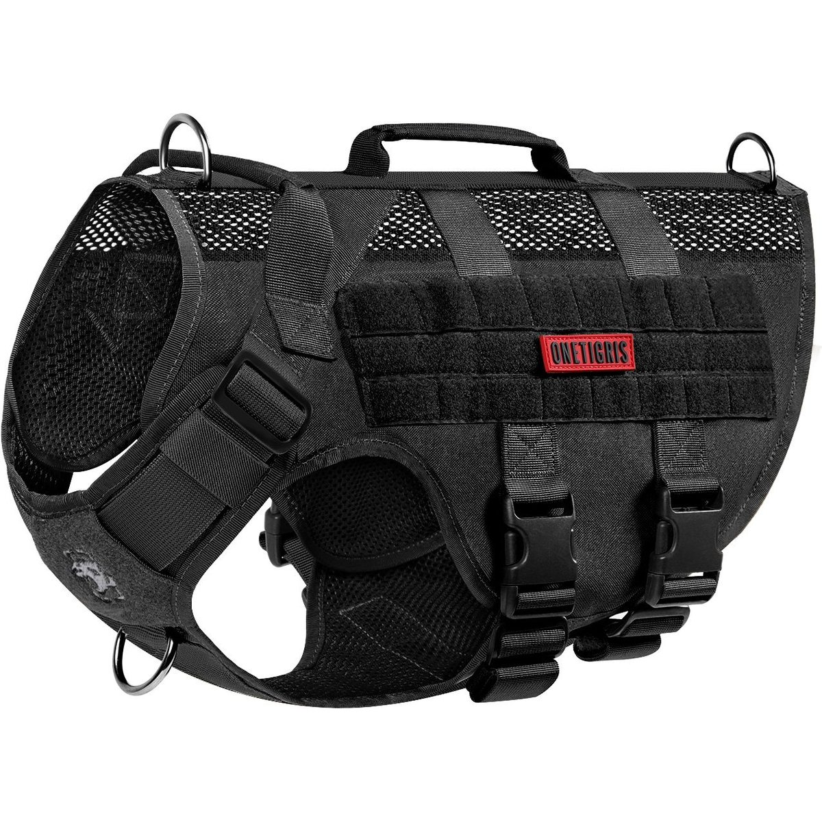OneTigris AIRE Nylon Mesh No Pull Dog Harness, Black, Large: 27 to 36-in chest