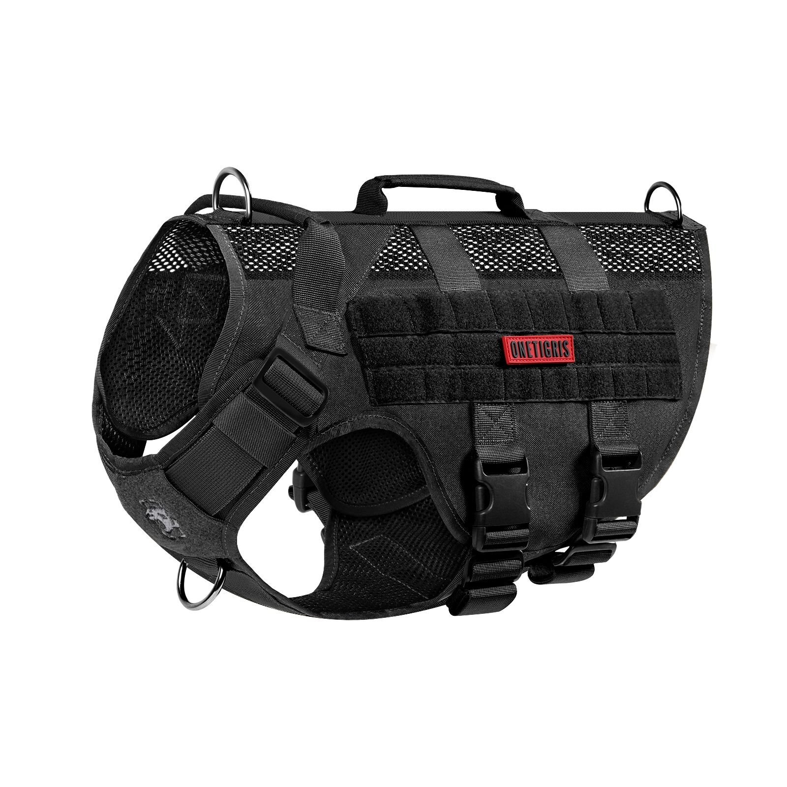 OneTigris AIRE Nylon Mesh No Pull Dog Harness, Black, Large: 27 to 36-in chest