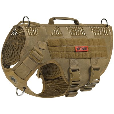 OneTigris OneTigris AIRE Nylon Mesh No Pull Dog Harness, Coyote Brown, Medium: 24 to 32-in chest