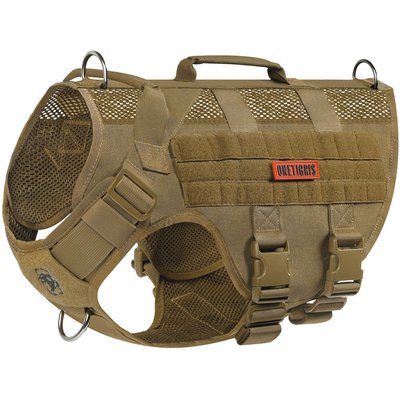OneTigris OneTigris AIRE Nylon Mesh No Pull Dog Harness, Coyote Brown, X-Large: 31 to 40-in chest
