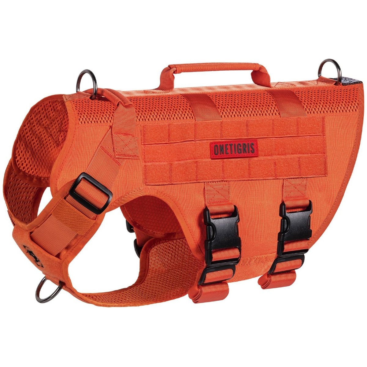OneTigris AIRE Nylon Mesh No Pull Dog Harness, Orange, Large: 27 to 36-in chest