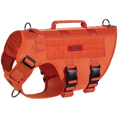 OneTigris OneTigris AIRE Nylon Mesh No Pull Dog Harness, Orange, Medium: 24 to 32-in chest