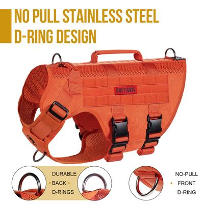 Show full view: OneTigris AIRE Nylon Mesh No Pull Dog Harness, Orange, X-Large: 31 to 40-in chest slide 2 of 3