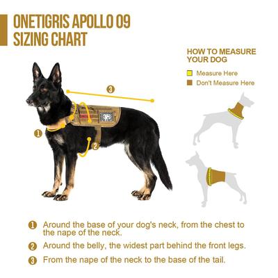 Show full view: OneTigris Apollo 09 Tactical Dog Harness, Black, 17 to 35-in chest slide 3 of 10