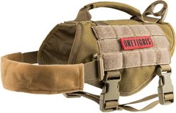 OneTigris Beast Mojo Nylon Tactical Dog Harness, Coyote Brown, X-Small: 15 to 22-in chest