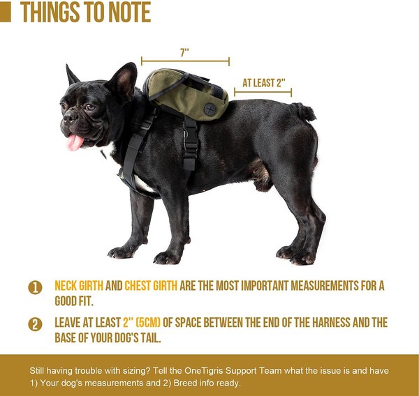 Show full view: OneTigris Eureka K9 Dog Backpack, Ranger Green, X-Small slide 6 of 10