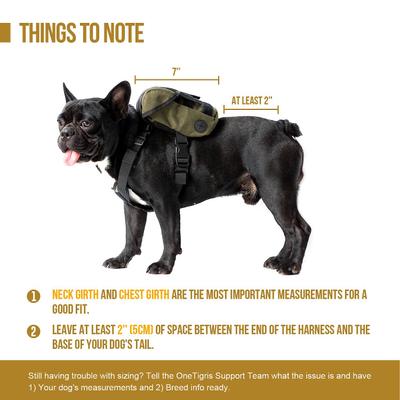 Show full view: OneTigris Eureka K9 Dog Backpack, Ranger Green, X-Small slide 6 of 10