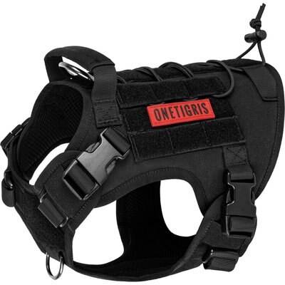 OneTigris OneTigris FIRE WATCHER 2.0 No Pull Dog Harness, Black, Small: 20 to 27-in chest