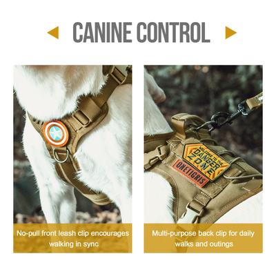 Show full view: OneTigris FIRE WATCHER 2.0 No Pull Dog Harness, Coyote Brown, Small: 20 to 27-in chest slide 3 of 11