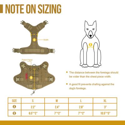 Show full view: OneTigris FIRE WATCHER 2.0 No Pull Dog Harness, Coyote Brown, Small: 20 to 27-in chest slide 7 of 11