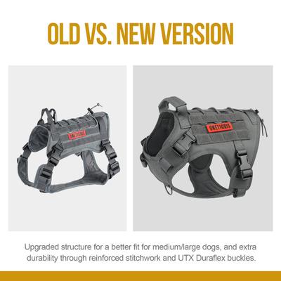 Show full view: OneTigris FIRE WATCHER 2.0 No Pull Dog Harness, Grey, Medium: 24 to 32-in chest slide 6 of 11