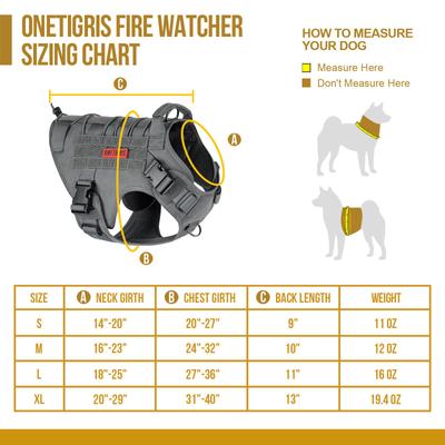 Show full view: OneTigris FIRE WATCHER 2.0 No Pull Dog Harness, Grey, X-Large: 31 to 40-in chest slide 4 of 10