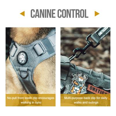 Show full view: OneTigris FIRE WATCHER 2.0 No Pull Dog Harness, Grey, X-Large: 31 to 40-in chest slide 7 of 10