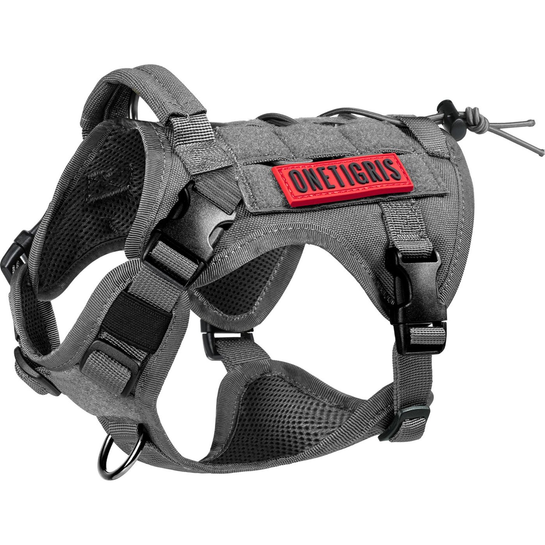 OneTigris FIRE WATCHER 2.0 No Pull Dog Harness, Grey, X-Small: 15 to 22-in chest