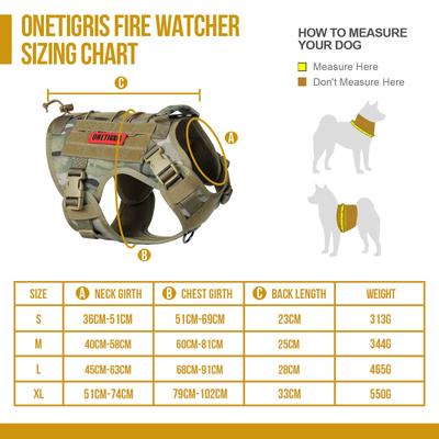 Show full view: OneTigris FIRE WATCHER 2.0 No Pull Dog Harness, Multicam, Large: 27 to 36-in chest slide 6 of 12