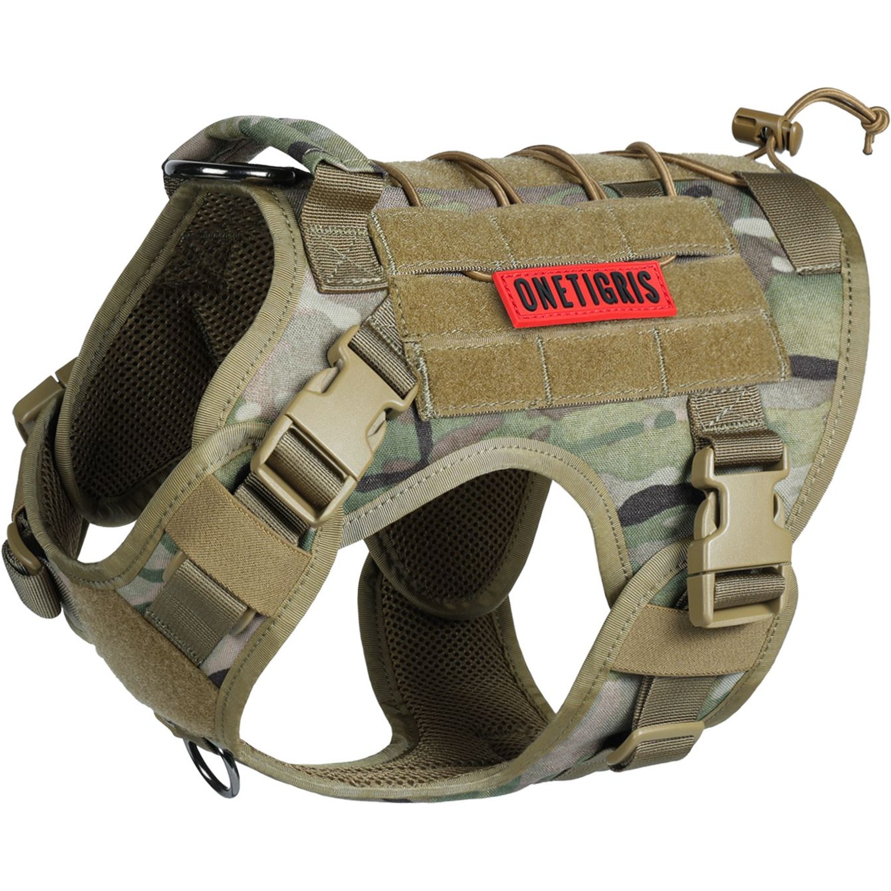 OneTigris FIRE WATCHER 2.0 No Pull Dog Harness, Multicam, Small: 20 to 27-in chest