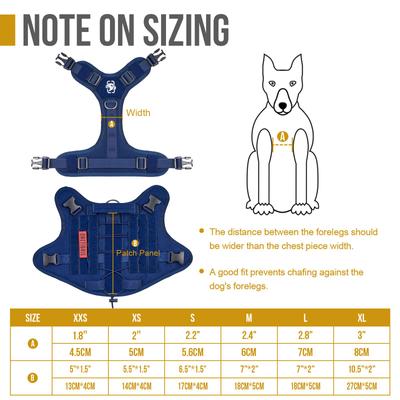 Show full view: OneTigris FIRE WATCHER 2.0 No Pull Dog Harness, Navy Blue, Large: 27 to 36-in chest slide 4 of 8