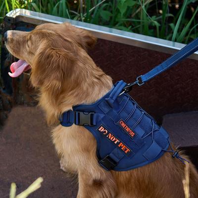 Show full view: OneTigris FIRE WATCHER 2.0 No Pull Dog Harness, Navy Blue, Medium: 24 to 32-in chest slide 6 of 10