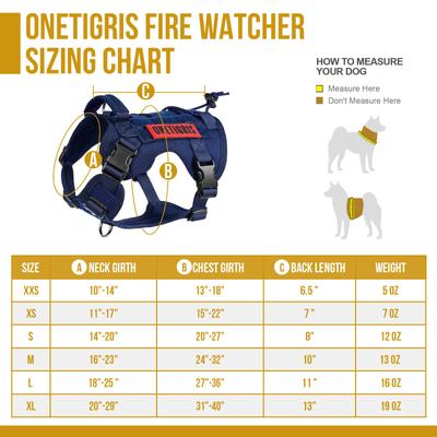 Show full view: OneTigris FIRE WATCHER 2.0 No Pull Dog Harness, Navy Blue, Small: 20 to 27-in chest slide 6 of 10