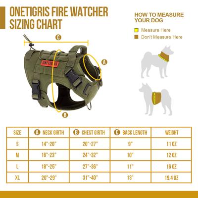 Show full view: OneTigris FIRE WATCHER 2.0 No Pull Dog Harness, Ranger Green, Small: 20 to 27-in chest slide 7 of 12