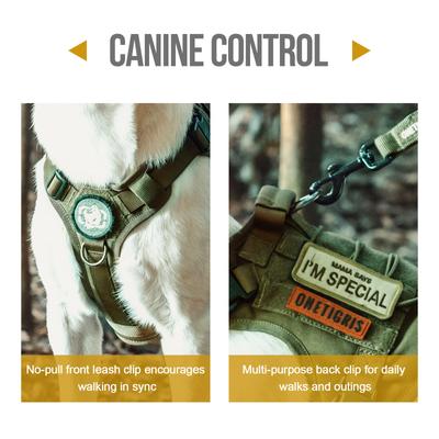 Show full view: OneTigris FIRE WATCHER 2.0 No Pull Dog Harness, Ranger Green, Small: 20 to 27-in chest slide 4 of 12