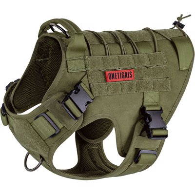 OneTigris OneTigris FIRE WATCHER 2.0 No Pull Dog Harness, Ranger Green, X-Large: 31 to 40-in chest