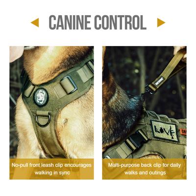 Show full view: OneTigris FIRE WATCHER 2.0 No Pull Dog Harness, Ranger Green, X-Large: 31 to 40-in chest slide 3 of 11