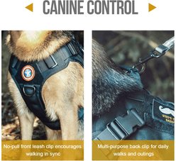 OneTigris FIRE WATCHER 2.0 Tactical Dog Harness, Black, Large, Chest Girth 27-36-in slide 2 of 9