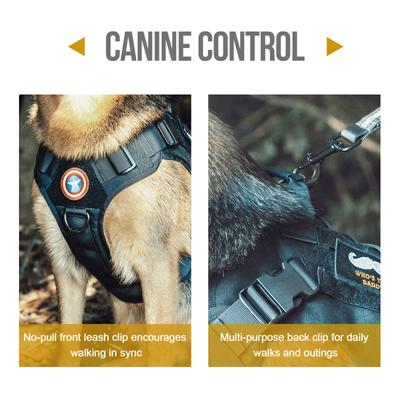 Show full view: OneTigris FIRE WATCHER 2.0 Tactical Dog Harness, Black, Large, Chest Girth 27-36-in slide 2 of 12