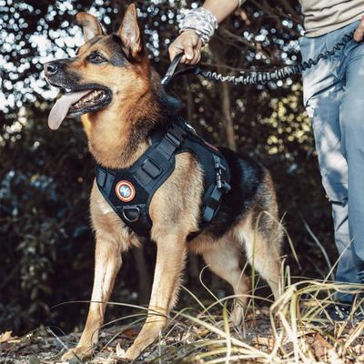 Show full view: OneTigris FIRE WATCHER 2.0 Tactical Dog Harness, Black, Large, Chest Girth 27-36-in slide 4 of 12