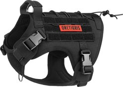 OneTigris FIRE WATCHER 2.0 Tactical Dog Harness, Black, Medium, Chest Girth 24-32-in