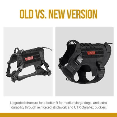 Show full view: OneTigris FIRE WATCHER 2.0 Tactical Dog Harness, Black, Medium, Chest Girth 24-32-in slide 5 of 12