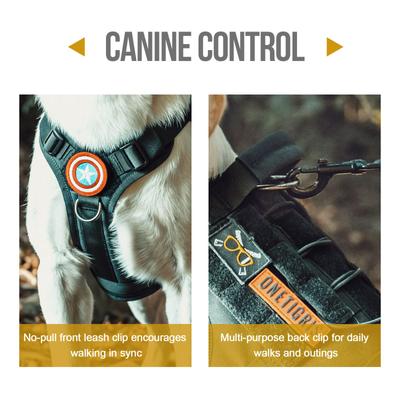 Show full view: OneTigris FIRE WATCHER 2.0 Tactical Dog Harness, Black, Medium, Chest Girth 24-32-in slide 6 of 12