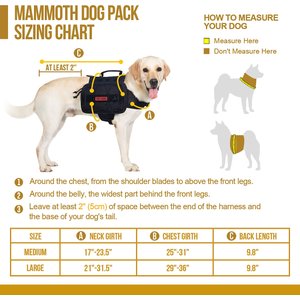 OneTigris Mammoth Dog Pack, Black, Large
