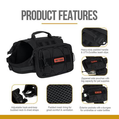Show full view: OneTigris Mammoth Dog Pack, Black, Medium slide 6 of 8