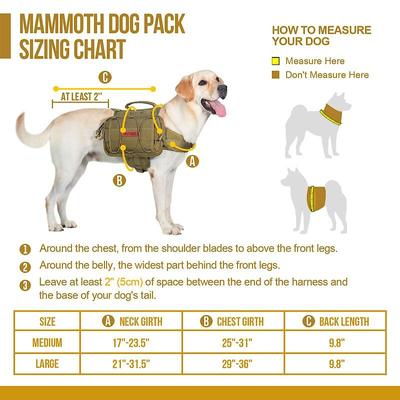 Show full view: OneTigris Mammoth Dog Pack, Coyote Brown, Large slide 2 of 10